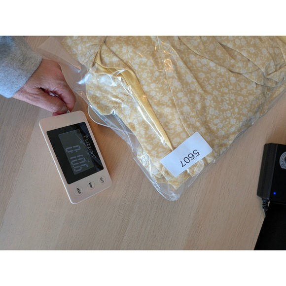 Urban Outfitters Midi Dress Women XS Yellow Floral Smocked Puff Sleeve Milkmaid - Picture 10 of 10